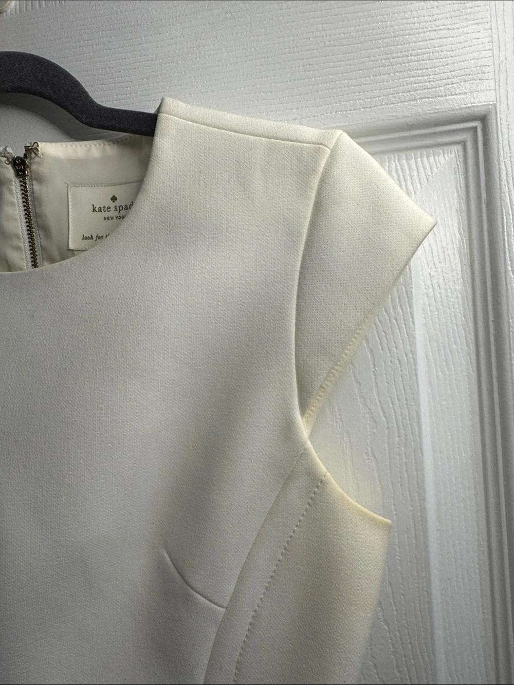 kate spade Ivory Mini Dress with Black Bow